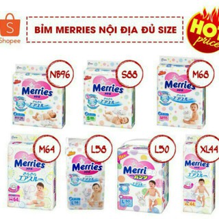 Bỉm Merries quần dán full size nội địa Nhật