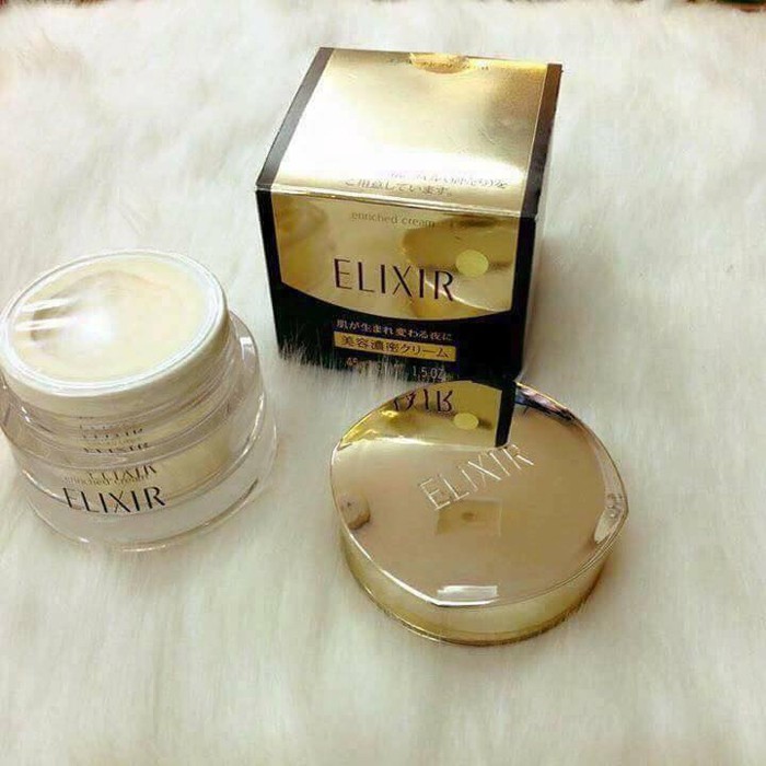 Kem dưỡng da ban đêm Elixir Enriched Cream Shiseido 45g Nhật bản