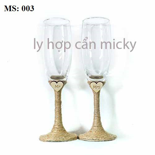 Ly rượu cô dâu chú rể đám cưới cao cấp