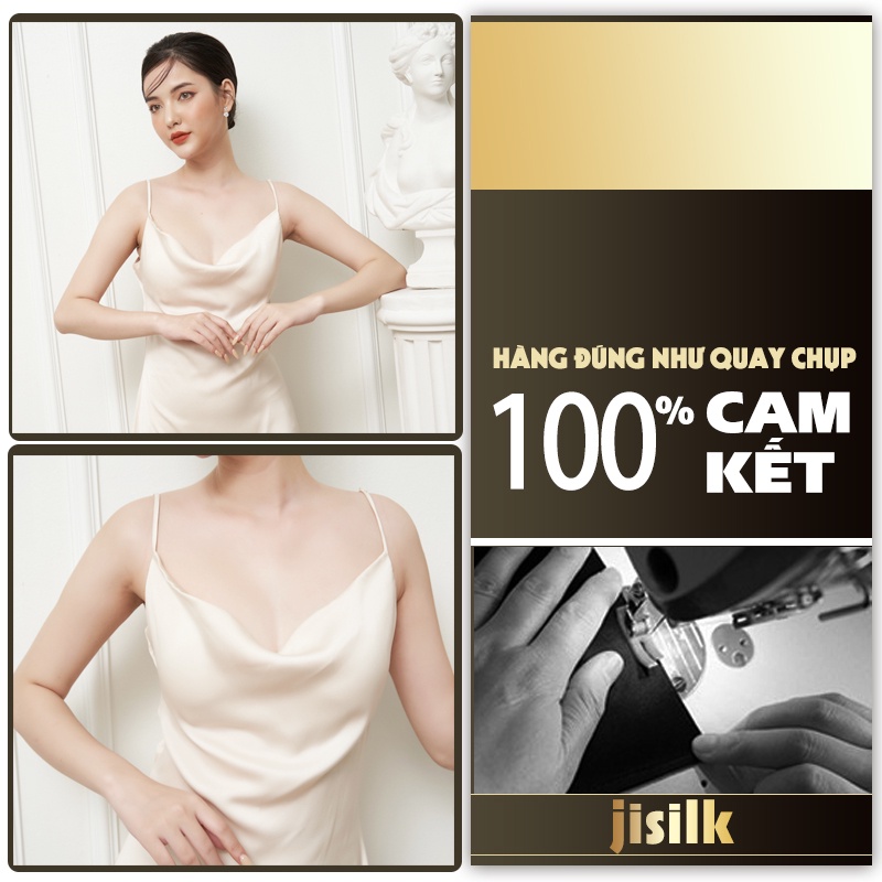 Đầm dự tiệc lụa sang trọng dạ hội lụa đi biển cổ đổ Partyqueen jisilk L.V2D-03 | BigBuy360 - bigbuy360.vn