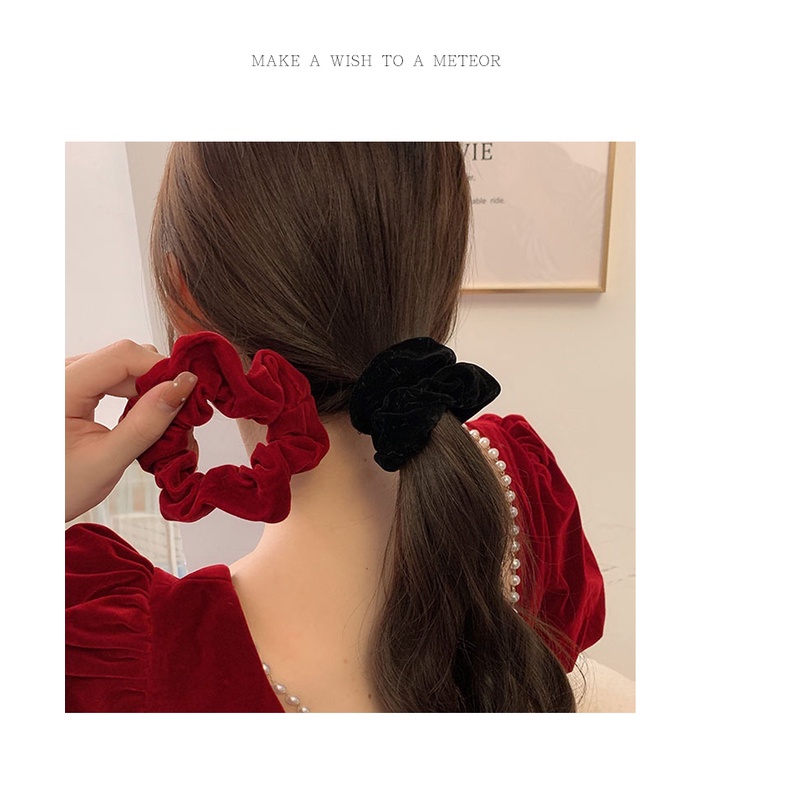Dây Cột Tóc Nhung Phong Cách Giáng Sinh Dễ Thương