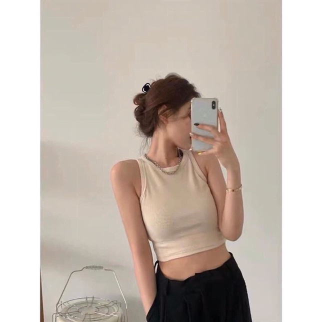 Áo croptop nữ kiểu 3 lỗ ôm sát nách VANISA CT028