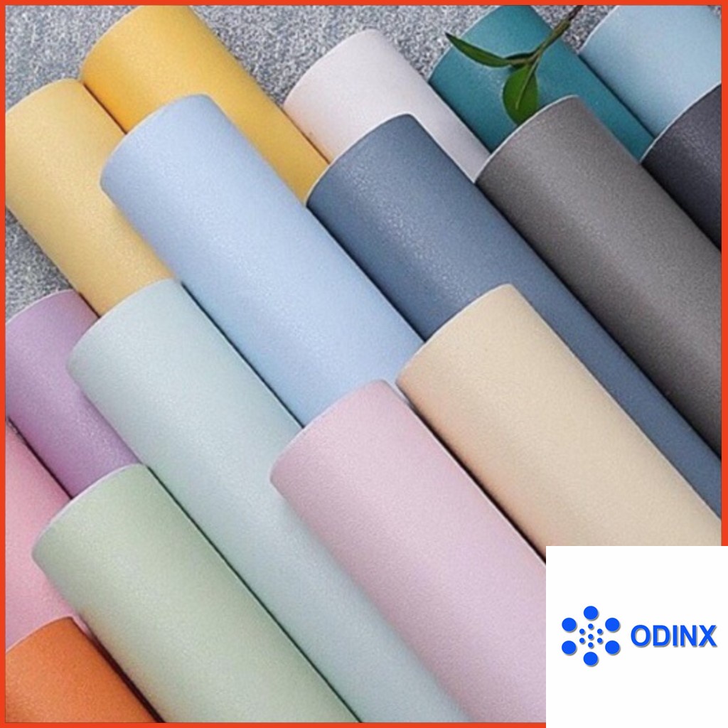Giấy dán tường màu trơn pastel có sẵn keo khổ rộng 45 cm dài 10 mét / 1 cuộn(decal dán tường)