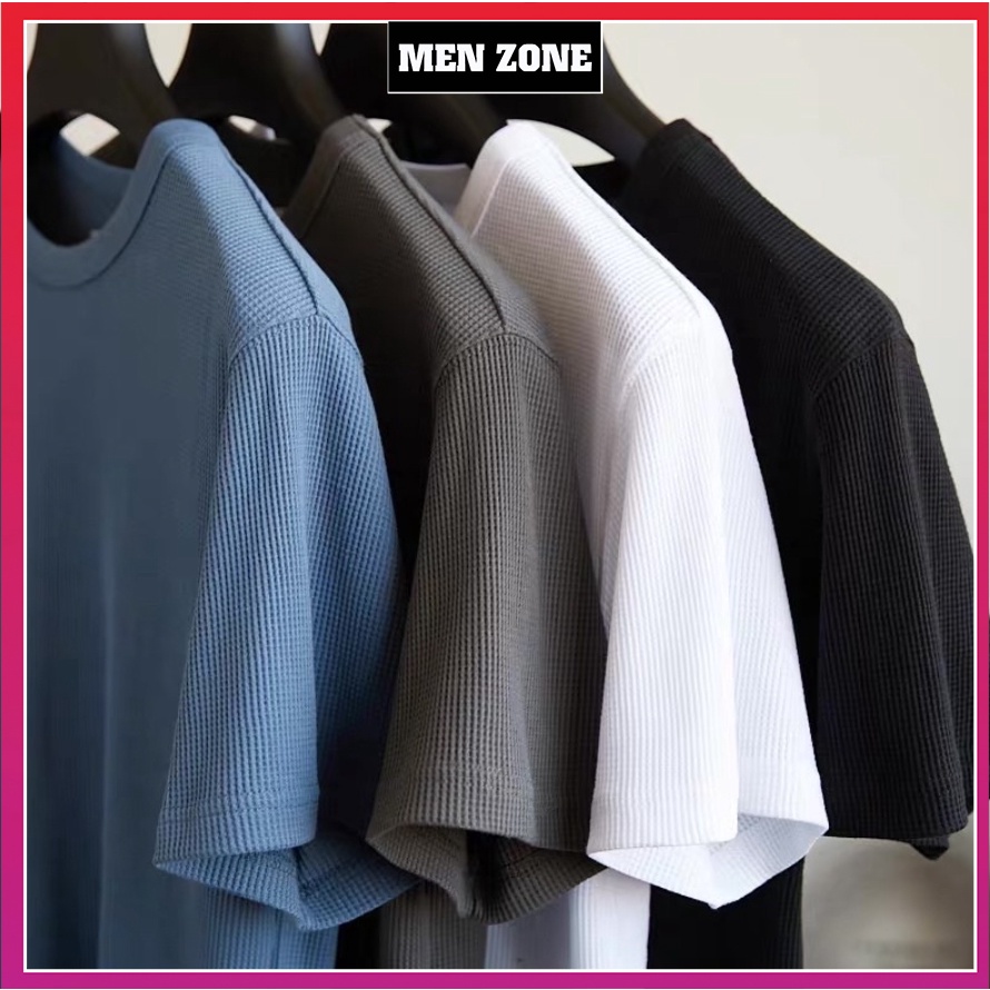 Áo thun nam áo phông nam tay ngắn cổ tròn chất thun cotton tổ ong xuất nhật co giãn 4 chiều [ATO]