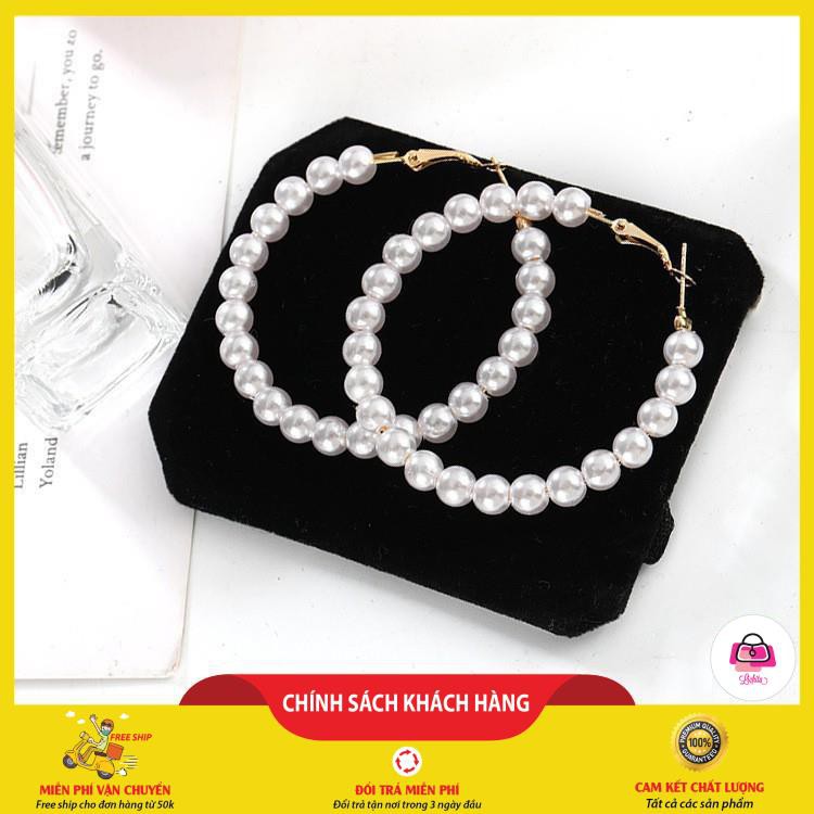 Bông tai chuỗi Hạt Ngọc Hình tròn sang trọng