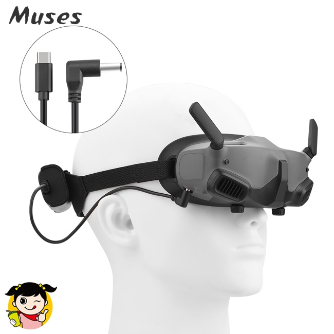 Dây Cáp Nguồn Pin Kèm Kẹp Sau Cho Kính Mát Dji Avata Goggles 2