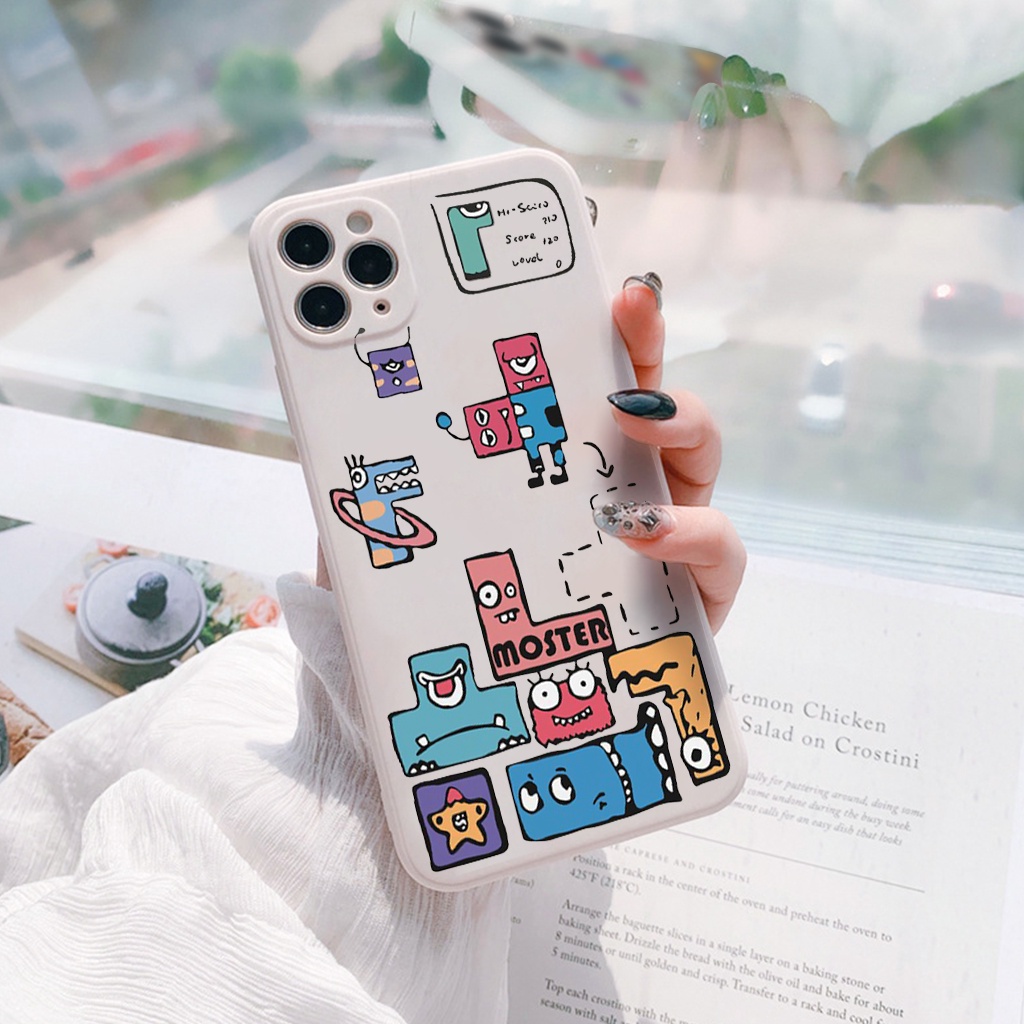 Ốp lưng iphone cạnh vuông Xếp hình vui nhộn 6/6s/6splus/7/7plus/8/8plus/x//xs/11/12/pro/max/plus/promax e133