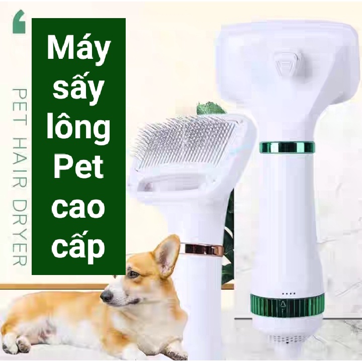 Máy sấy kiêm lược chải lông cho cho mèo cao cấp 2 trong 1 - Máy sấy lông chó mèo