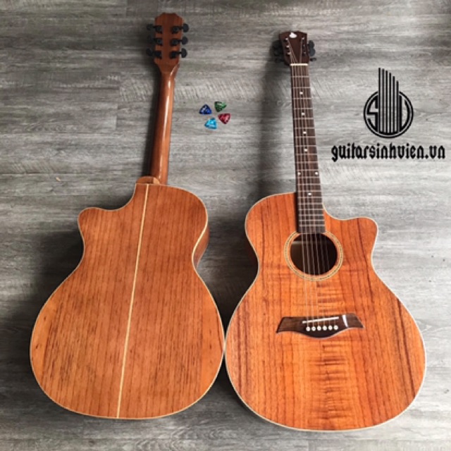 Đàn guitar acoustic SV-FA2 full gỗ hồng đào nguyên miếng - Action thấp, có ty chống cong, chơi được lâu - Guitarsinhvien