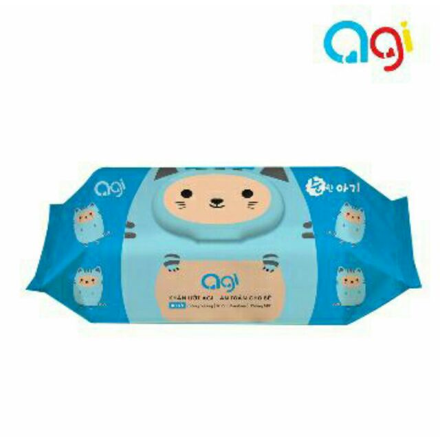 Combo 10 gói khăn ướt AGI 80 tờ KHÔNG MÙI - giao màu ngẫu nhiên