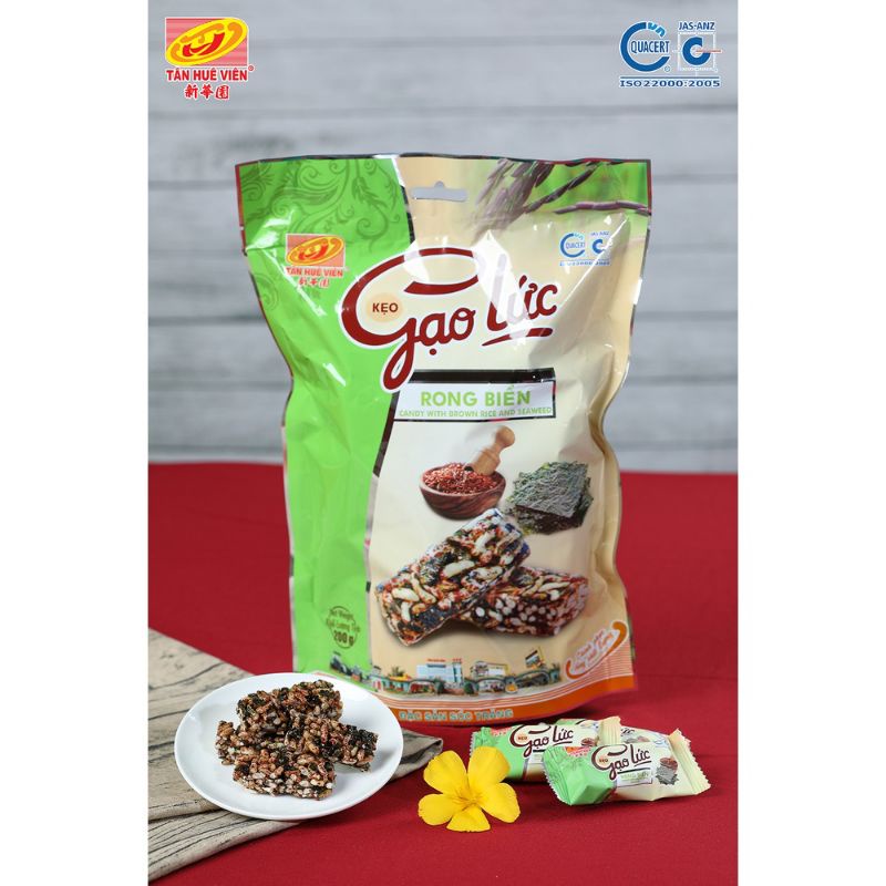 Kẹo gạo lứt rong biển Tân Huê Viên 200g