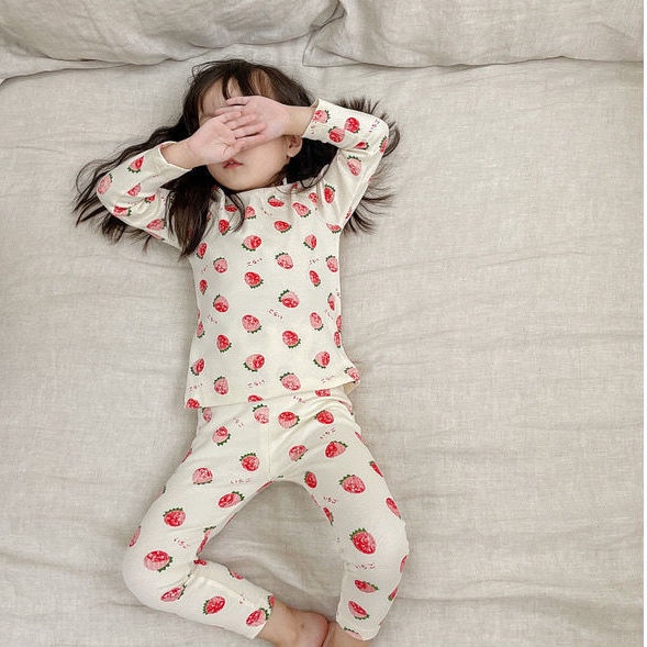 Bộ Đồ Ngủ Tay Dài Chất Cotton In Họa Tiết Hoạt Hình Dễ Thương Thoải Mái Thời Trang Mùa Thu Cho Bé Trai Và Gái 7 Tuổi