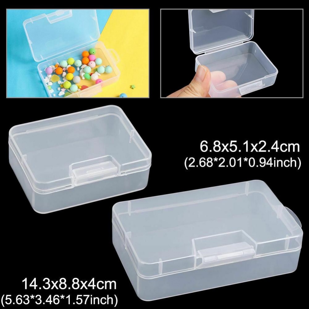 Hộp nhựa trong suốt đựng móc câu cá 14.3x8.8x4cm