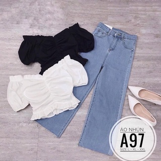Áo croptop bigsize bẹt vai 60-90kg