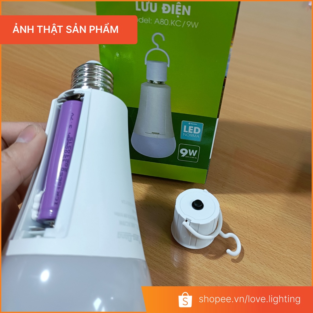 Đèn led tích điện, lưu điện 9w