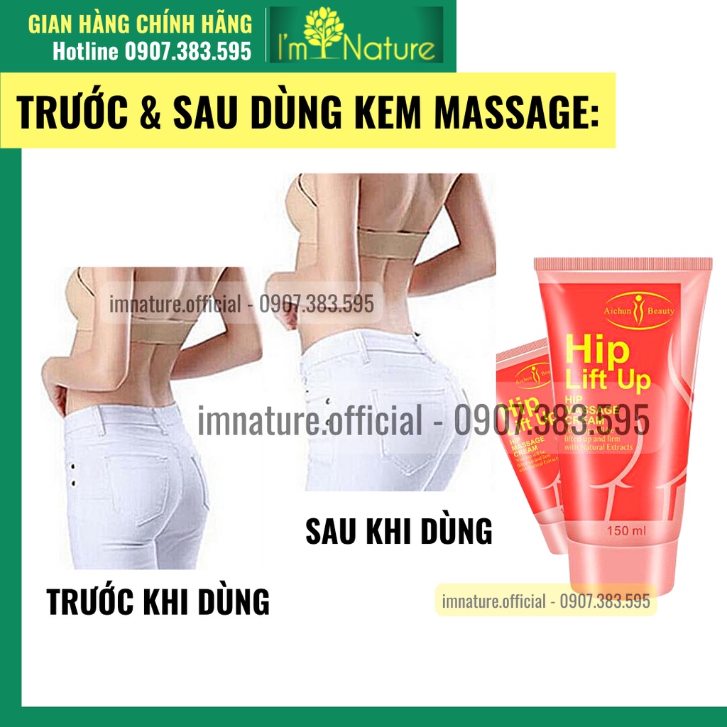 Kem Massage Nở Mông HIP LIFT UP Dưỡng Mông Tròn Trịa Săn Chắc Aichun