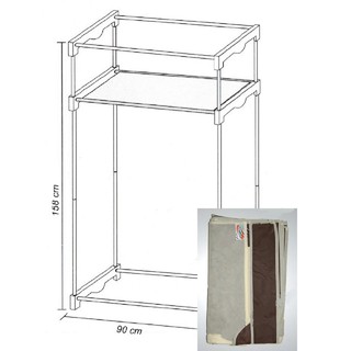 Bao Áo Tủ Vải Thanh Long TVAI02 (90 x 46 x 158 cm) Không Có Khung Sắt | Bao Áo Thay Thế Bao Áo Tủ Cũ Hư Hỏng