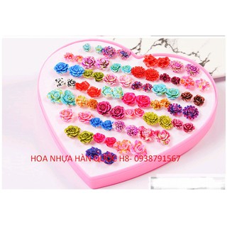 BÔNG TAI NHỰA HÀN QUỐC 1 HỘP 36 ĐÔI SIÊU CUTE