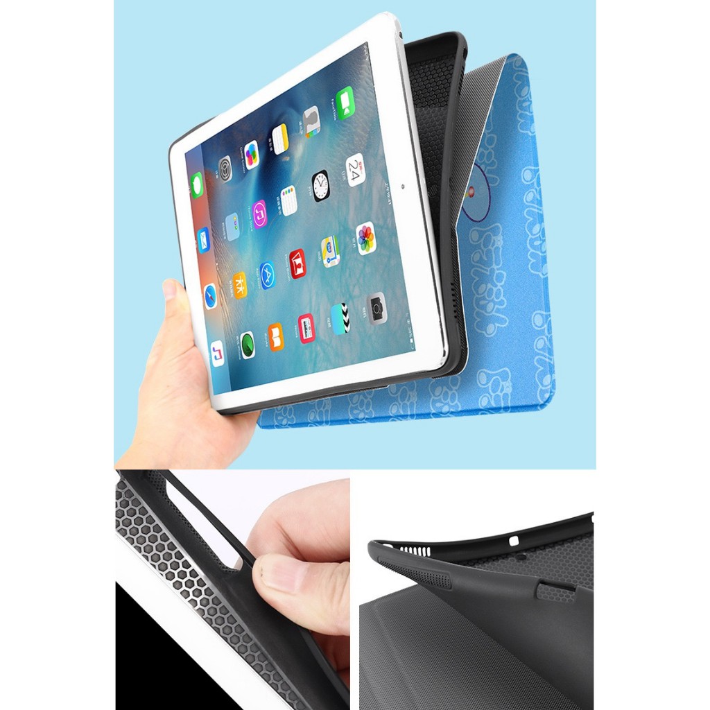 Bao da ipad Silicon hình Cô gái màu hồng iPad Pro 11/Air 3/Air 4/ gen5/6/7/8/9...MART CASE