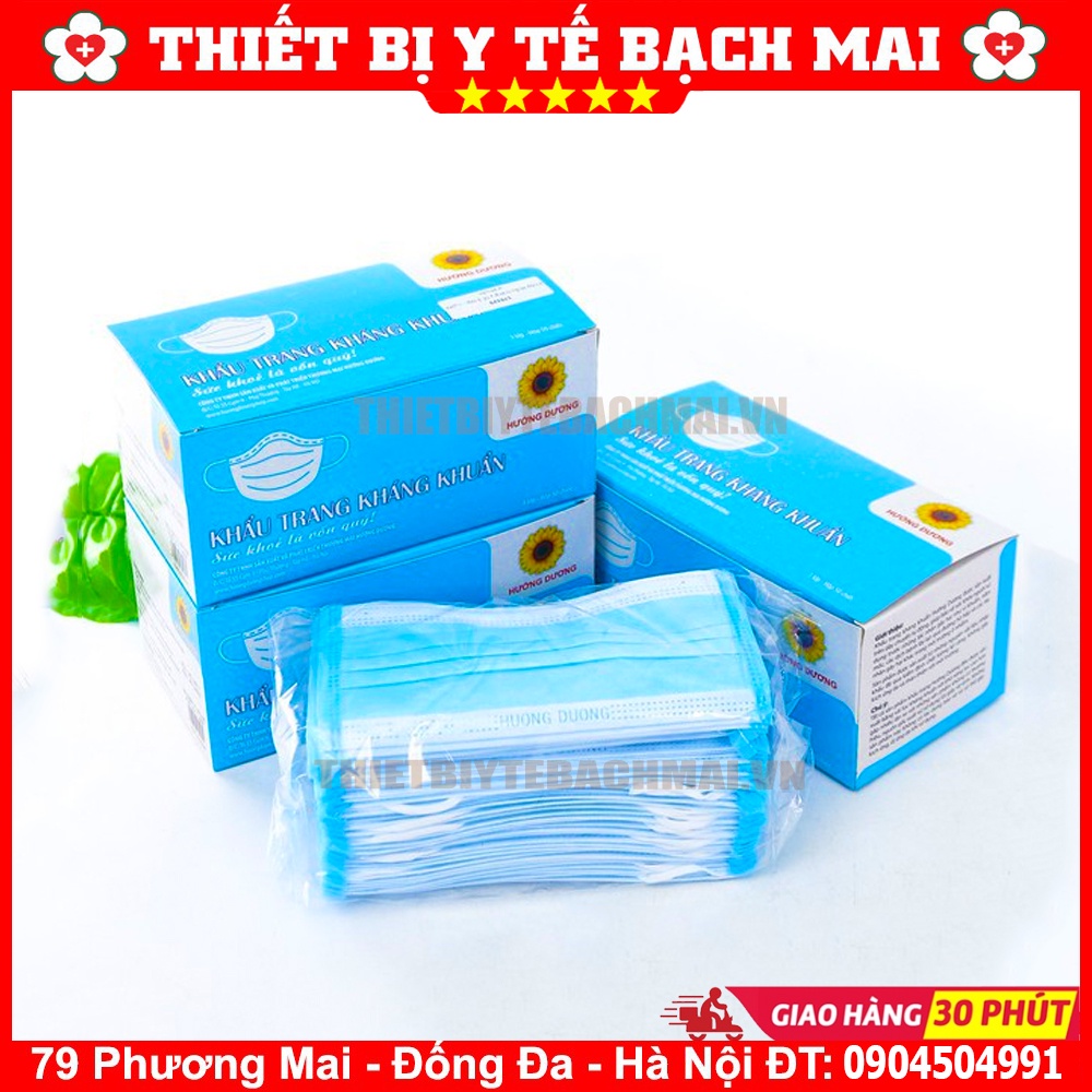 Khẩu Trang Y Tế Hướng Dương 3 Lớp Hộp 50 Chiếc [ Đạt Chuẩn Y Tế] | BigBuy360 - bigbuy360.vn