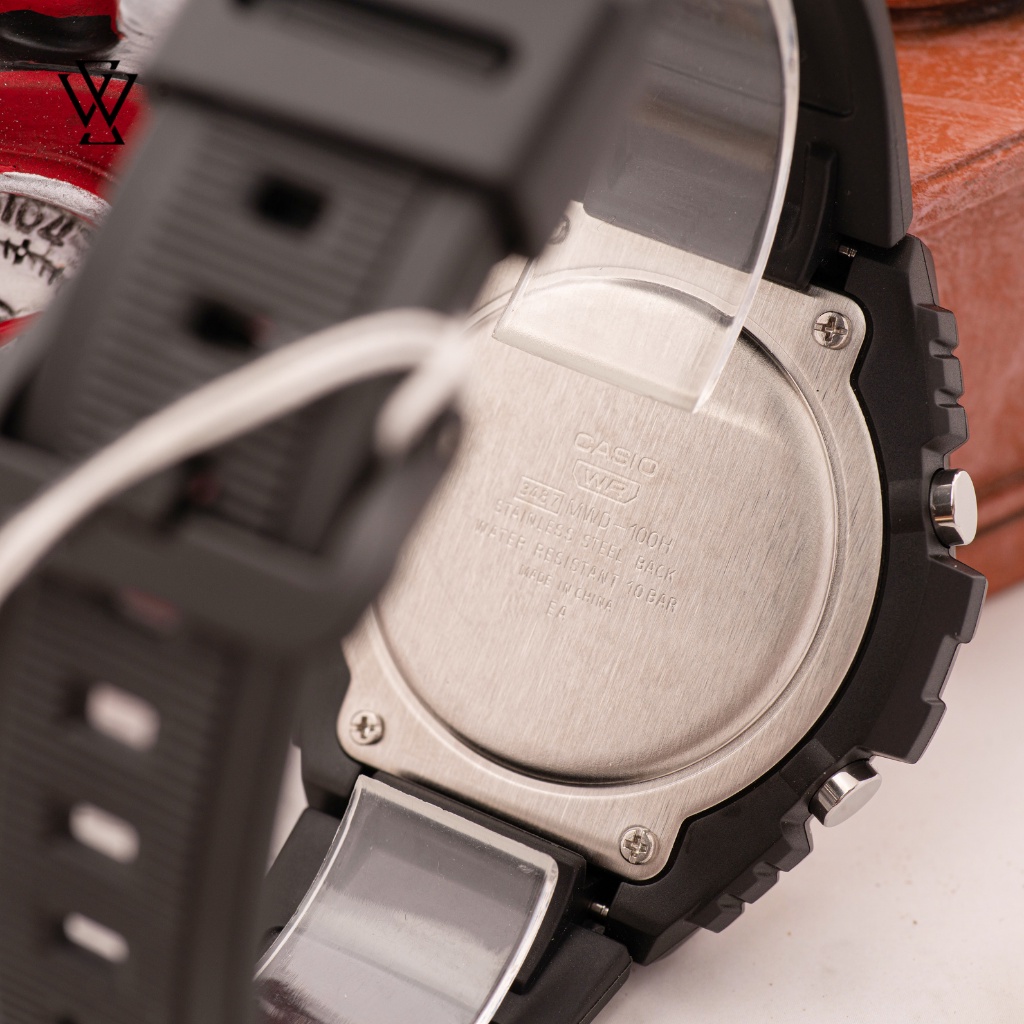 Đồng Hồ Quartz Nam Casio WATCHSTORE MWD-100H-1AVDF Thiết Kế Kính Nhựa 51mm, Độ Chịu Nước 10ATM, Vỏ Thép Không Gỉ