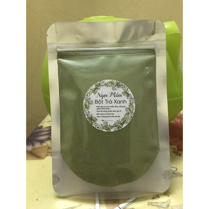 11 tem bột trà xanh đủ đóng cho 1kg bột trà xanh nguyên chất