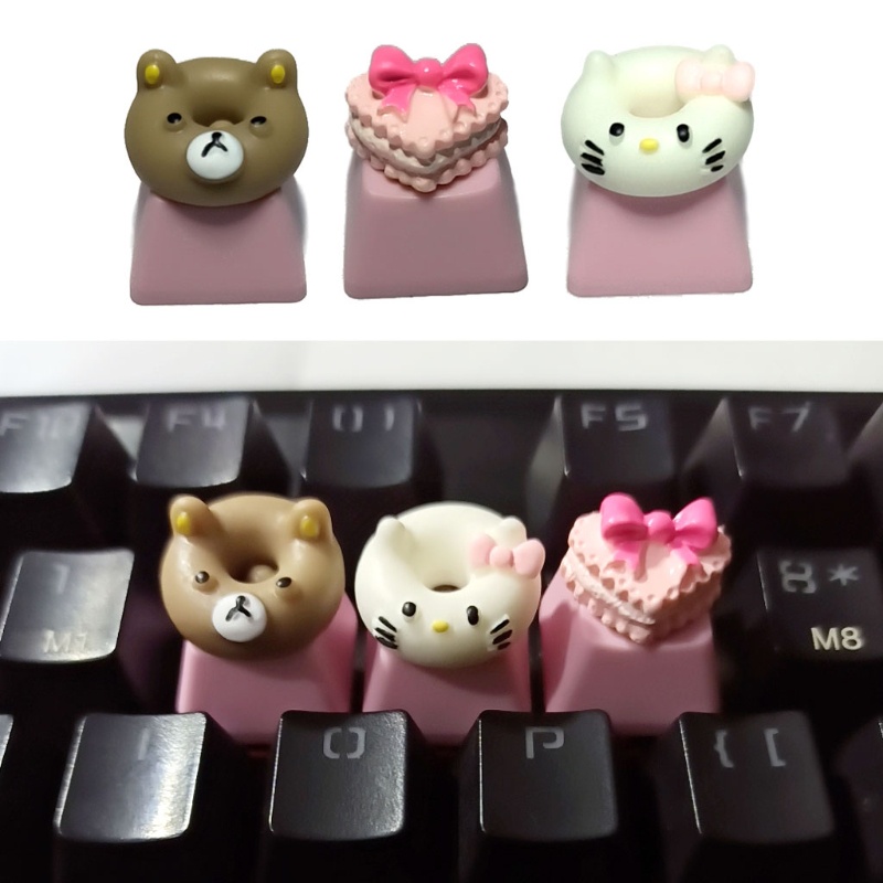 cc 1PC DIY Keycap Cute Pure Lovely Sweets Candy Keycap Mechanical Keyboard Keycap R4 Pink Key Cap Pink Sweets Candy keycaps