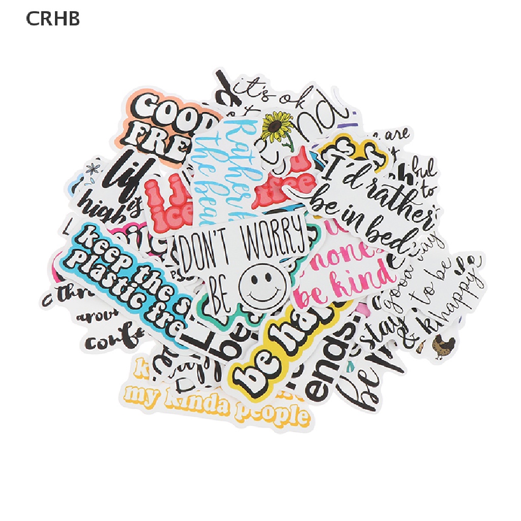 Bộ 50 Sticker Dán Trang Trí Laptop, Máy Tính Mới