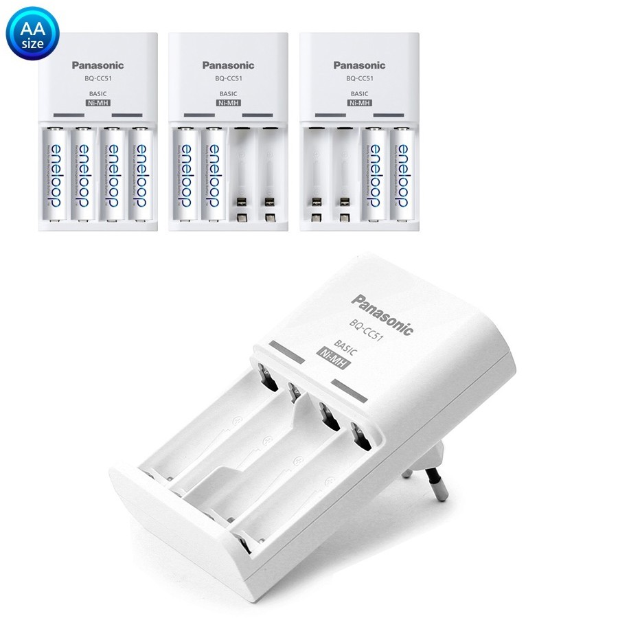 COMBO 4 PIN ENELOOP AA VÀ SẠC PANASONIC BQ-CC51