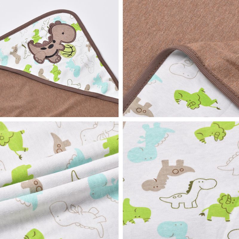 (KT 95*95cm Hàng Loại 1) Choàng ủ, Chăn ủ Cotton 2 lớp có mũ thoáng mát, mềm mịn cho bé