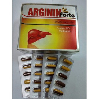 VIÊN UỐNG BỔ GAN ARGININ FORTE - BẢO VỆ GAN - THANH NHIỆT MÁT GAN - GIẢI ĐỘC CƠ THỂ HỘP 60 VIÊN