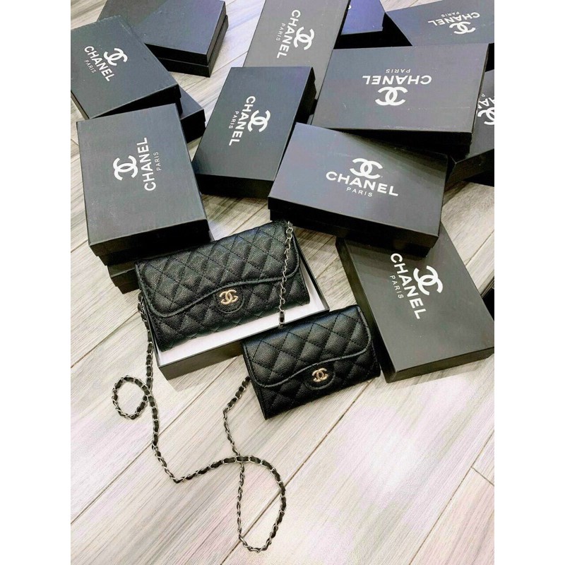 Ví chữ x da gạo kèm dây đeo fullbox