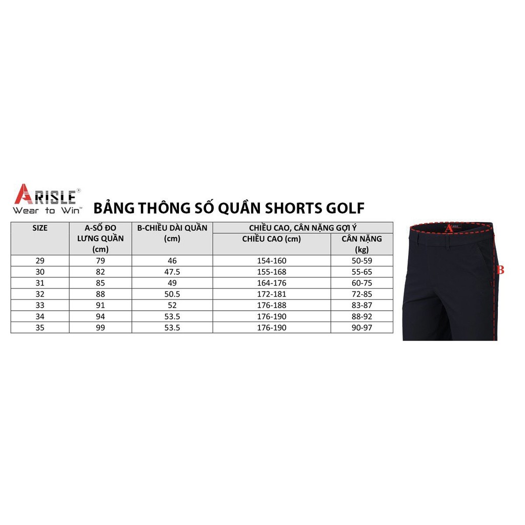 [Hàng chính hãng] Quần sooc golf Noressy ghi họa tiết - Chất liệu co giãn cao/ Vải không nhăn/ Chống thấm nước tạm thời