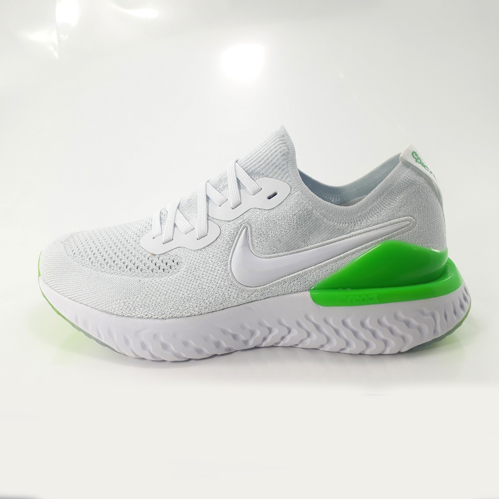 SALE XẢ KHO THANH LÝ - RẺ Giày Sneaker Epic React Flyknit 2 "White/Lime Blast" 2020 WT ' ³ .