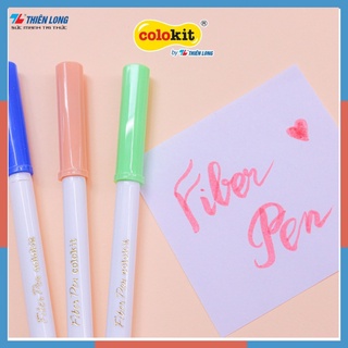 Bút lông, bút dạ fiber pen 20 màu pastel, bút lông màu rửa được - ảnh sản phẩm 8