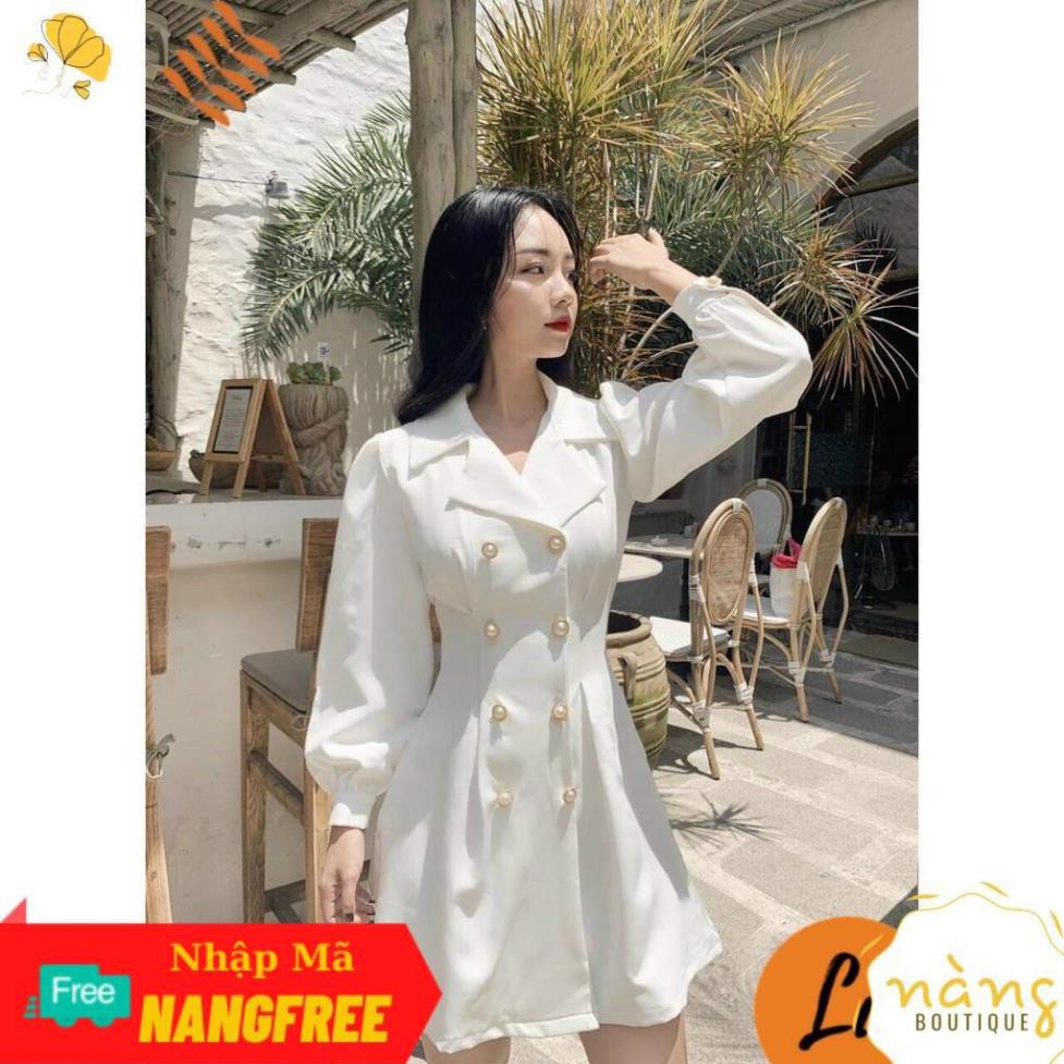 [Mẫu Yêu Thích] Váy Nữ Đẹp 💖FREESHIP💖 Đầm vest đính nút đầm dự tiệc sang trọng, thanh lịch  [Mẫu Mới 2021] ་ ྇