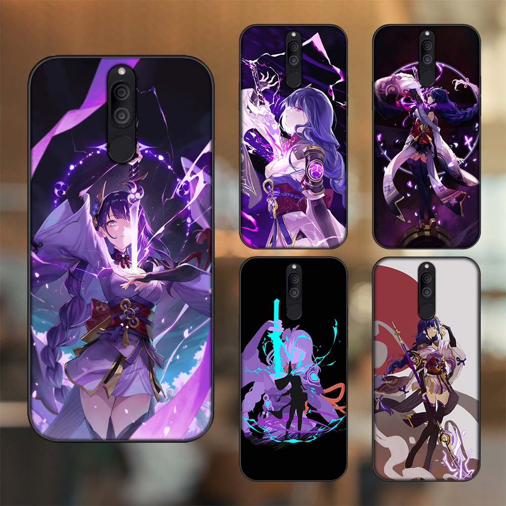 Ốp lưng Huawei Nova 2i viền đen in hình Raiden Shogun Genshin Impact