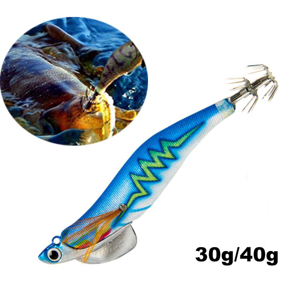 Mồi Câu Cá Giả Hình Con Mực Bằng Gỗ 30g / 40g