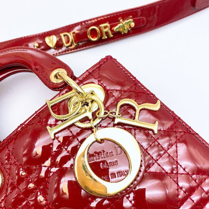 Túi đeo chéo da bóng 5 ô có hộp