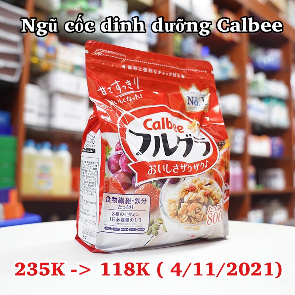 Ngũ cốc dinh dưỡng Calbee Nhật 800g