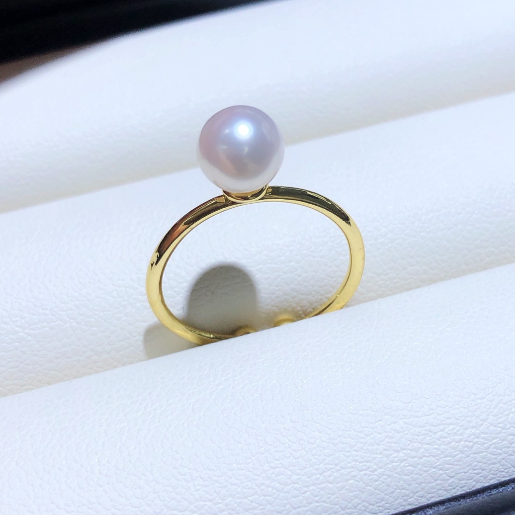 Nhẫn Mạ Vàng 18k Đính Hạt Giả Ngọc Trai