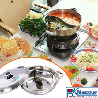 Nồi nấu lẩu Inox 2 ngăn -14493