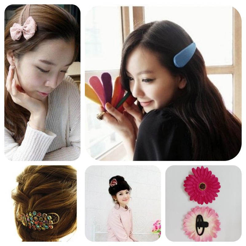 Kẹp tóc nơ, kẹp tóc sắc màu