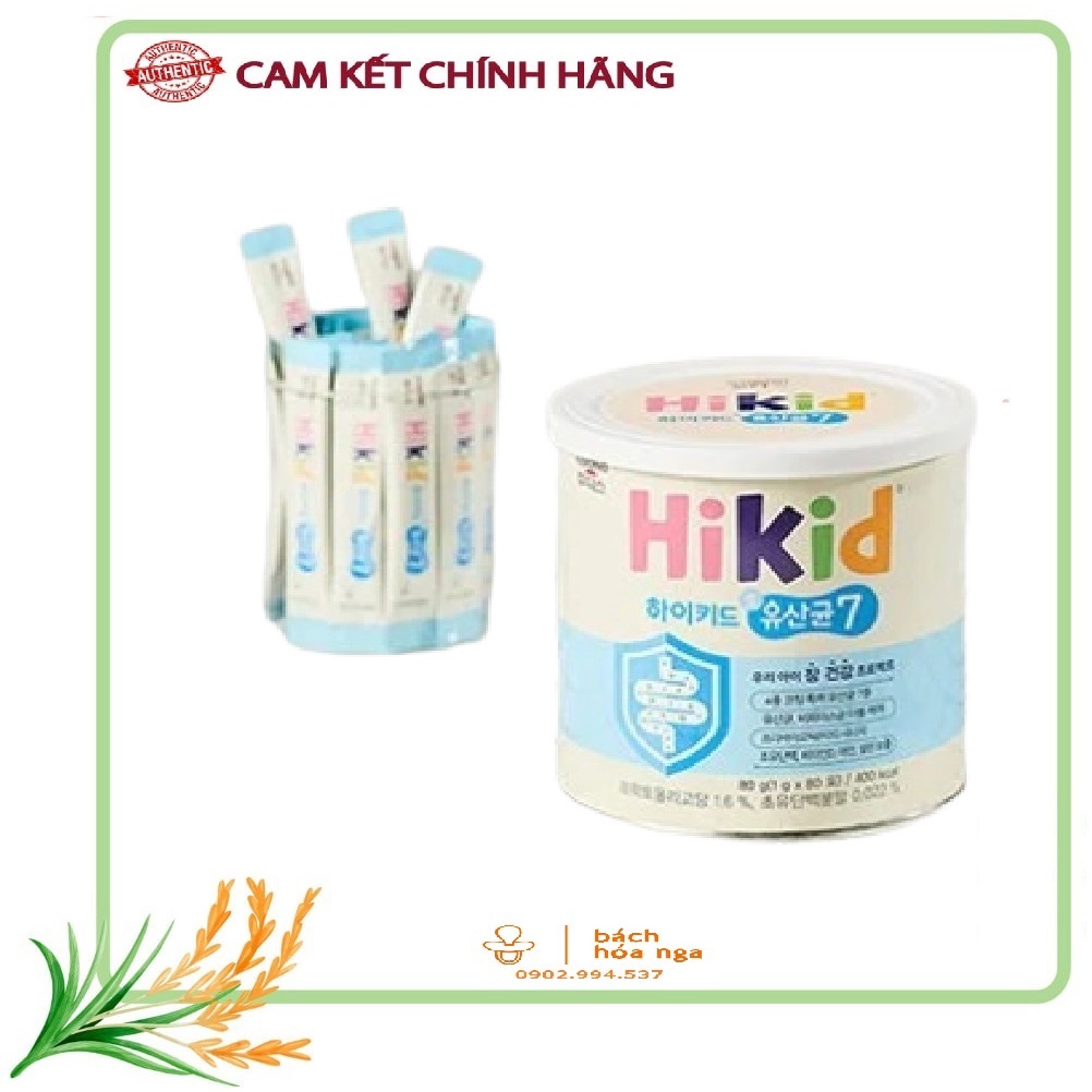 [HSD 2023] Men Vi Sinh- Sữa Non Lợi Khuẩn 2in1 Hikid Hàn Quốc Cho Bé 12m+ Hộp 80g (1g x 80gói)