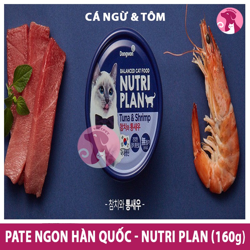 [Freeship 50k] Thức ăn cho mèo Pate cho mèo Hàn Quốc Nutri Plan(160g)