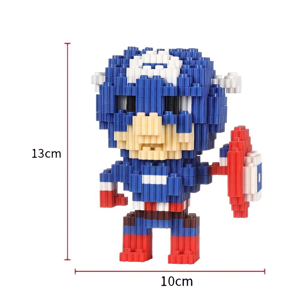 Mô Hình Lắp Ráp Lego Marvel Avengers Iron Man, Captanamerica, Spider Man, Batman Đồ Chơi Siêu Anh Hùng Cực Ngầu