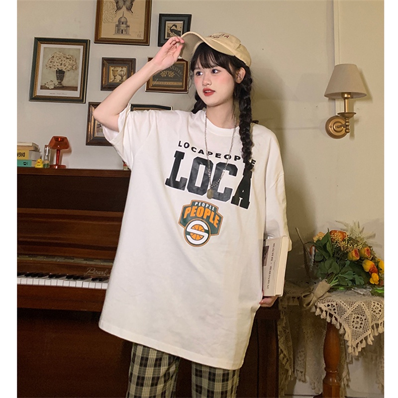 NRVP Ready Stock Korean Style Oversized  Fashion Summer Short sleeve T shirt Fashion Clothing Round Neck Women Tees