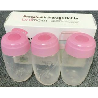Set 3 Bình trữ sữa mẹ cổ nhỏ 150ml không kèm núm ti UNIMOM UM880045 (Made in Korea)