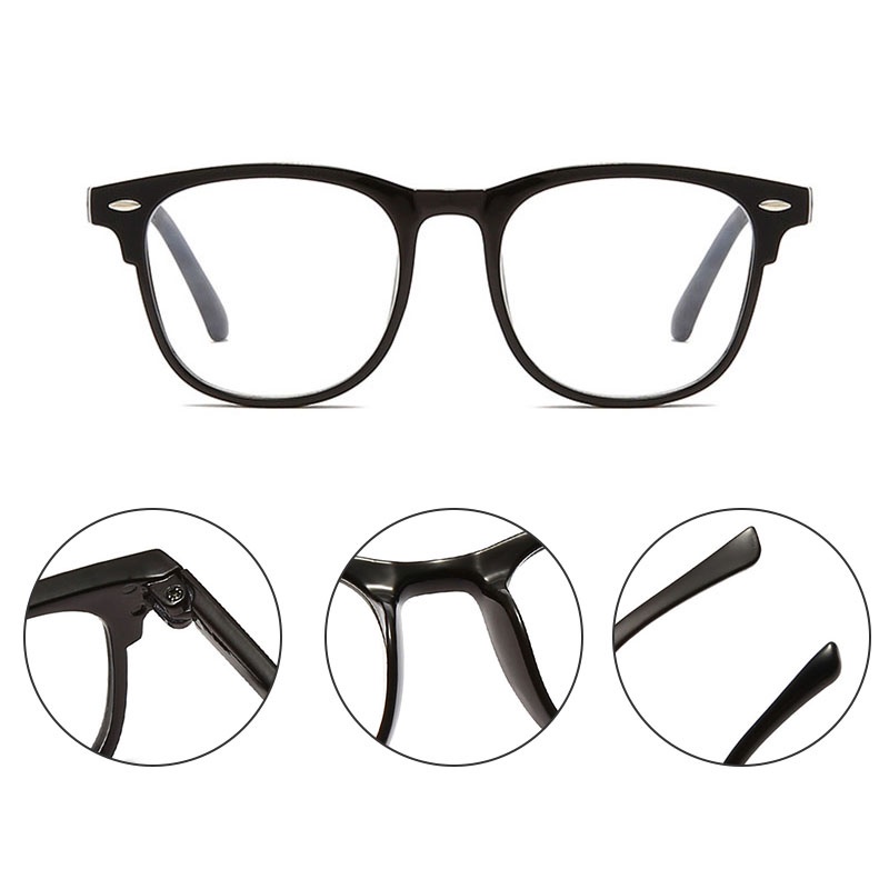 Kính Mát Gọng Tròn Lớn Trong Suốt Phong Cách Retro Thời Trang Cho Nam Nữ