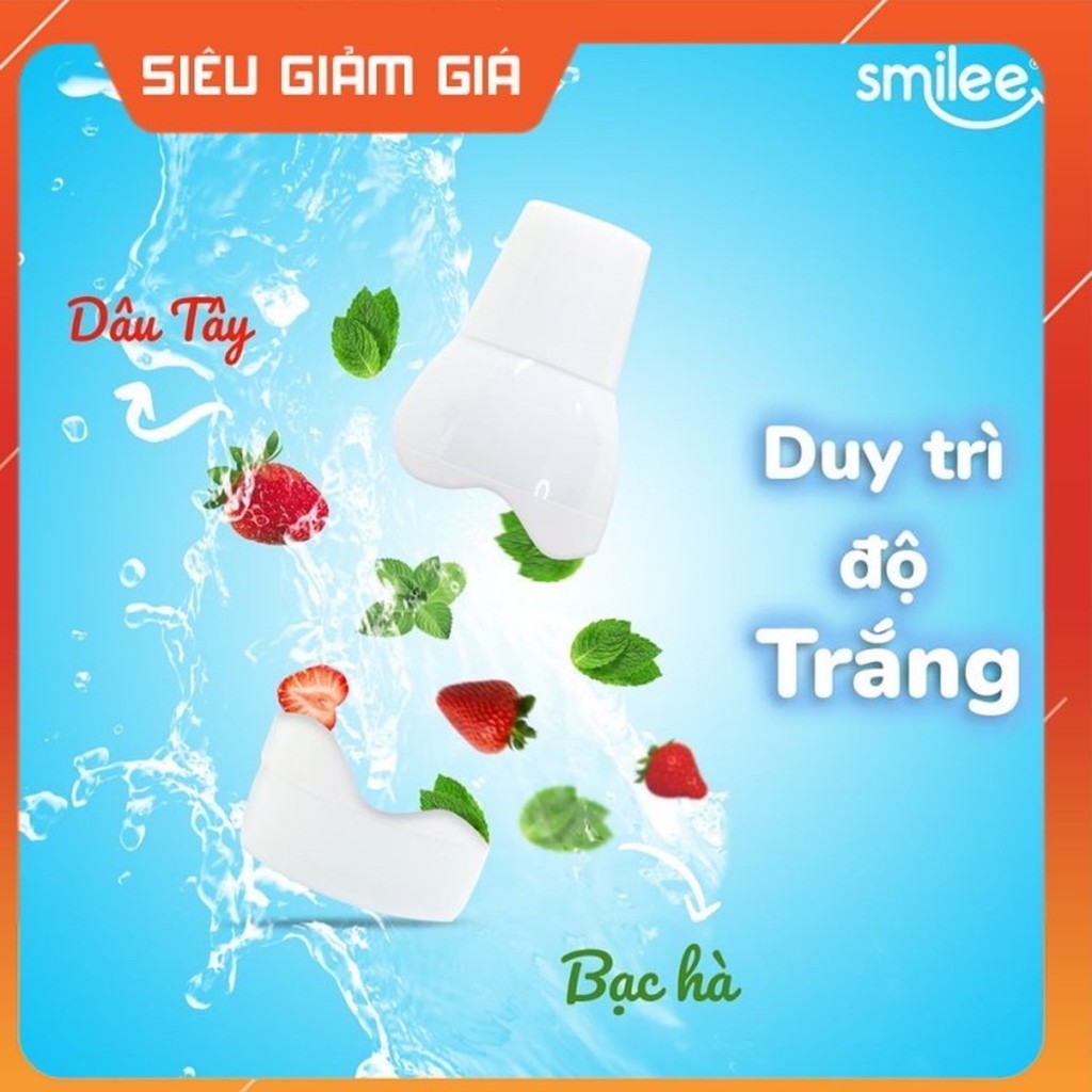 ✅Smilee - Nước xúc miệng, Kem đánh răng hương dâu, quýt, bạc hà